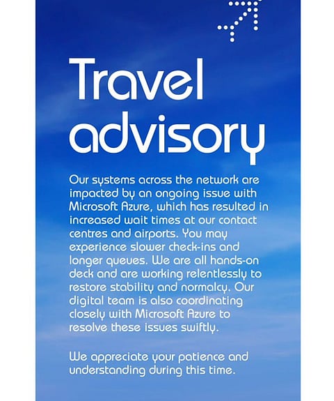 IndiGo statement on X
